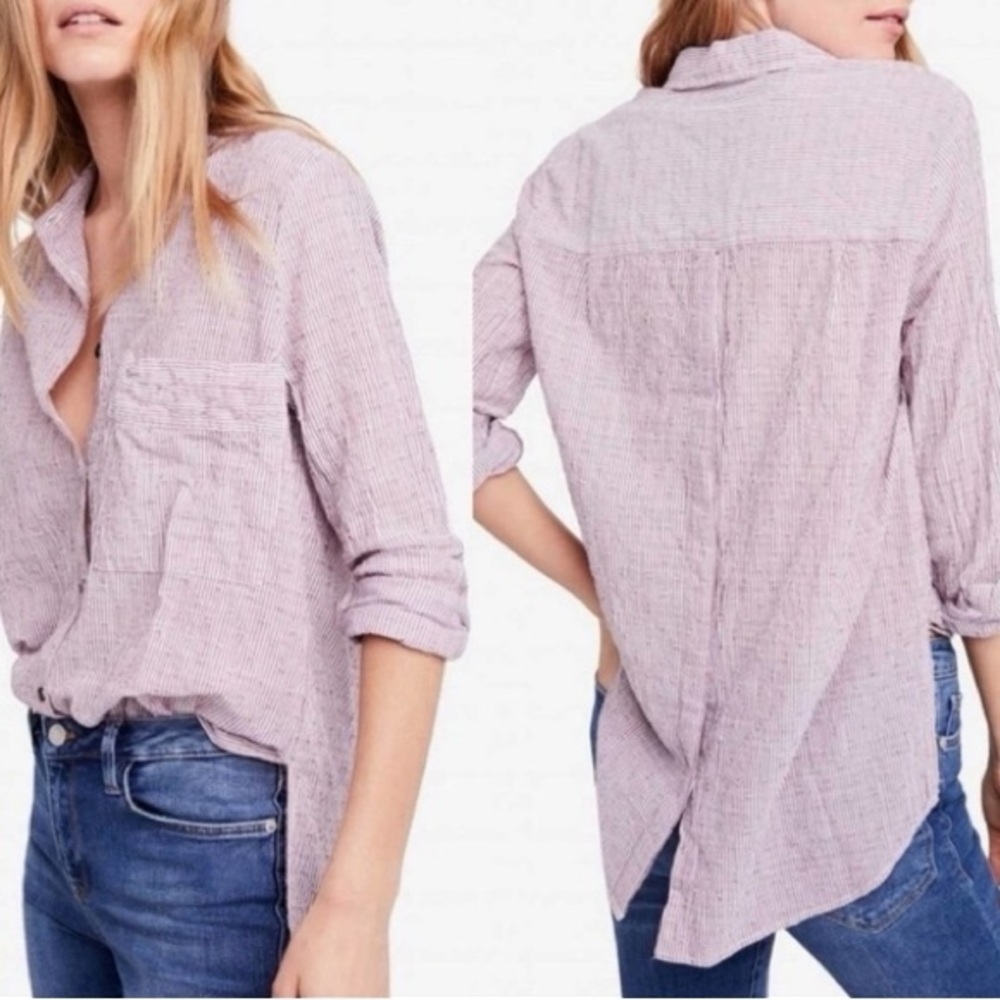 Free people “no limits” button down shirt size Medium